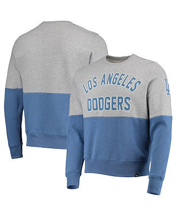 Мужская двухцветная толстовка с пуловером Team '47 Heathered Grey, Royal Los Angeles Dodgers цвета меланжа '47 Brand