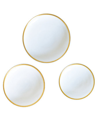 Тарелки для канапе Golden Edge - набор из 3 шт. Twig New York