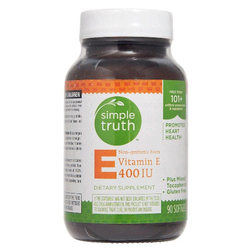 Simple Truth, витамин Е, 400 МЕ, 90 мягких таблеток Simple Truth