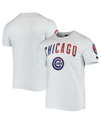 Мужская белая футболка Chicago Cubs красно-бело-синяя Pro Standard