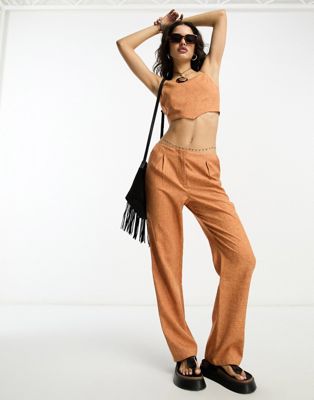 Оранжевые брюки с низкой посадкой в стиле 90-х Reclaimed Vintage Reclaimed Vintage