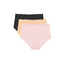 Agnes Orinda Women's Underwear Stretch Packss Lace Comfort Briefs 3 Packs Agnes Orinda