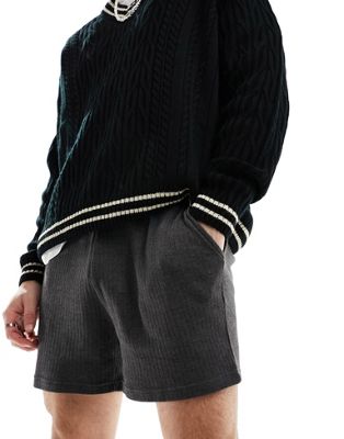 Another Influence textured jersey shorts in dark gray - part of a set Another Influence