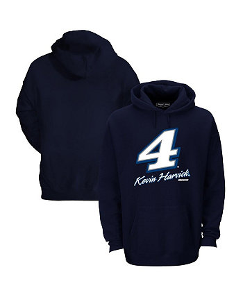 Мужской темно-синий пуловер с капюшоном Kevin Harvick Splitter Stewart-Haas Racing Team Collection