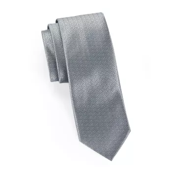 Шелковый галстук с тиснением Monogram Zegna
