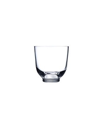 Hepburn Whiskey Lowball Glass Set, 4 Piece Nude Glass