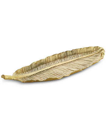 Золотые листья с бананом на большом блюде MICHAEL ARAM