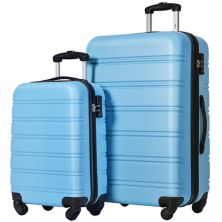 Merax Luggage Sets Of 2 Piece Carry On Suitcase Airline Approved Merax