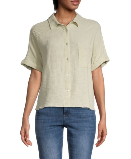Textured Extended-Sleeve Shirt C&C California