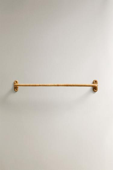 METAL AND RATTAN TOWEL HOOK Zara Home