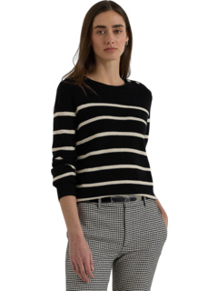 Striped Combed Cotton Crewneck Sweater LAUREN Ralph Lauren