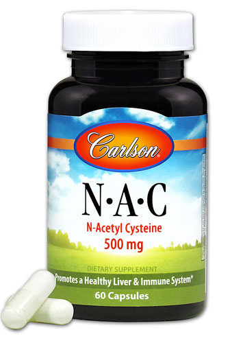 NAC (N-Ацетилцистеин) - 500 мг - 60 капсул - Carlson Carlson