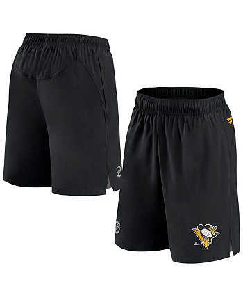 Men's Branded Black Pittsburgh Penguins Authentic Pro Rink Shorts Fanatics