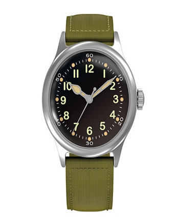 Мужские автоматические часы Tom Rice A11 с зеленым холщовым ремешком 38 мм Ewatchfactory