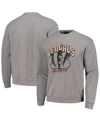 Мужской и женский серый пуловер с потертостями Cincinnati Bengals The Wild Collective
