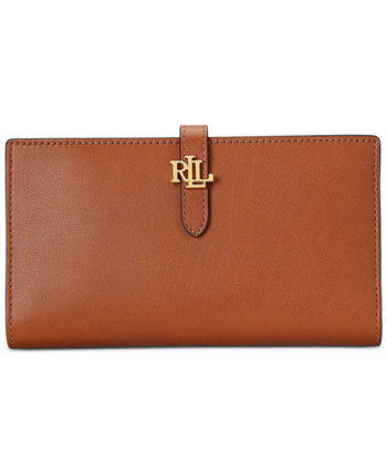 Кожаный кошелек двойного сложения с логотипом Ralph Lauren