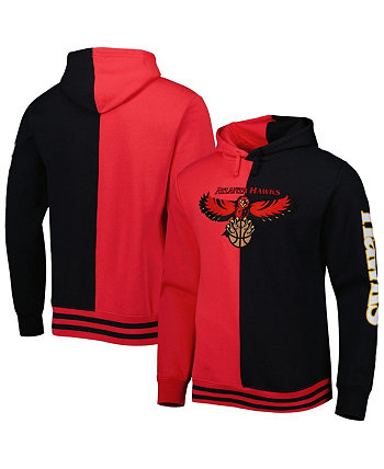 Мужской красно-черный пуловер с капюшоном Atlanta Hawks Hardwood Classics Mitchell & Ness
