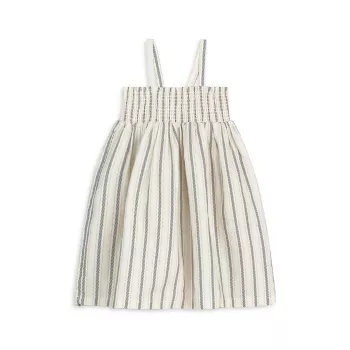 Little Girl's &amp; Girl's Striped Linen-Blend Dress Miles the Label