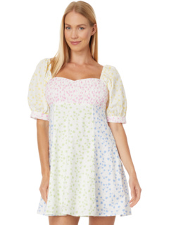 Мини-платье с разноцветным цветочным принтом English Factory