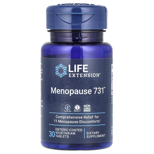 Menopause 731, 30 вегетарианских таблеток, покрытых кишечнорастворимой оболочкой Life Extension