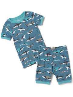 Sneak Around Sharks Short Pajama Set (Toddler/Little Kids/Big Kids) Hatley Kids