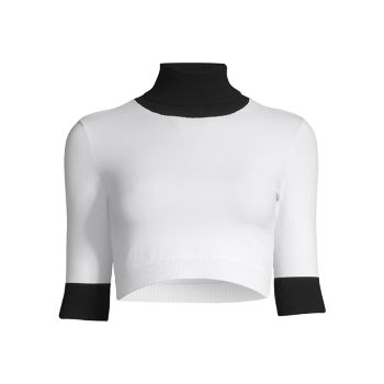 Cropped Contrast Turtleneck Victor Glemaud