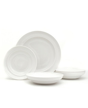 Белые основные миски для макаронных изделий и сервировочный набор Euro Ceramica