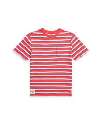 Big Boys Striped Cotton Jersey Pocket T-shirt Ralph Lauren
