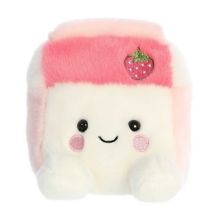 Aurora Mini Pink Palm Pals 5&#34; Fresa Strawberry Milk Adorable Stuffed Animal Aurora