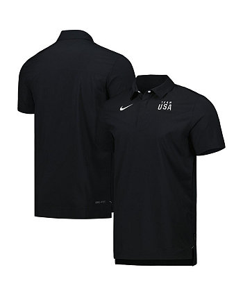Мужское чёрно-белое поло Team USA Coaches с технологией Performance от Nike Nike