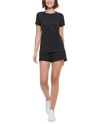 Женская хлопковая футболка с круглым вырезом и короткими рукавами Calvin Klein