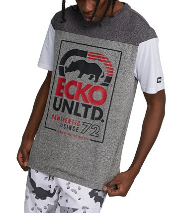 Мужская футболка с двойным пухом и короткими рукавами большого и высокого роста с графическим принтом Ecko Unltd
