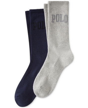 Men's 2-Pk. Tonal Logo Crew Socks Polo Ralph Lauren