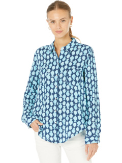 Женская Повседневная рубашка Lilly Pulitzer Sea View Button Down Lilly Pulitzer