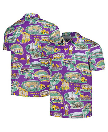 Мужская фиолетовая рубашка-поло LSU Tigers Scenic Reyn Spooner
