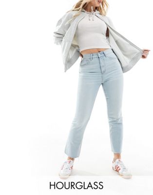 Белые укороченные прямые джинсы в стиле 90-х ASOS DESIGN Hourglass ASOS DESIGN