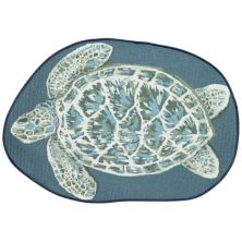 Liora Manne Esencia Sea Turtle-Shaped Indoor Outdoor Mat Liora Manne