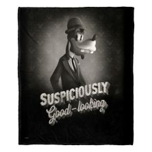 Disney's Goofy Suspiciously Good Looking Silky Touch Throw Blanket Licensed Character