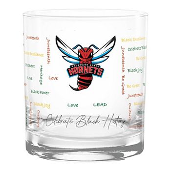 Delaware State Hornets 14oz. Black History Month Rocks Glass Indigo Falls