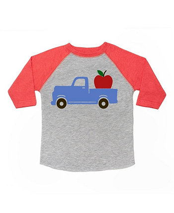 Рубашка Apple Truck 3/4 для маленьких, маленьких и больших мальчиков Sweet Wink
