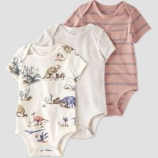 Baby Boy Little Planet by Carter's 3-Pack Organic Cotton Rib Bodysuits Little Planet