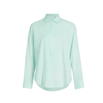 Beau Cotton Button-Front Shirt Xirena