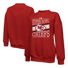 Женский красный свитер Majestic Threads Kansas City Chiefs Super Bowl LVIII Primetime Tri-Blend Majestic Threads
