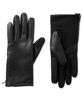 Women's Stretch Leather Side-Zip Gloves Isotoner Signature