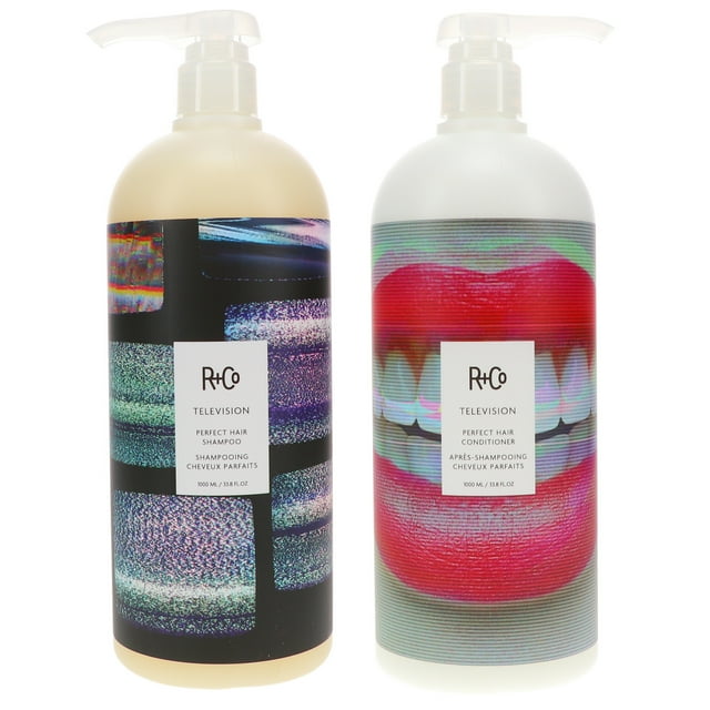 R+CO Television Perfect Hair Shampoo 33.8 oz & Television Perfect Hair Conditioner 33.8 oz Combo Pack R+Co