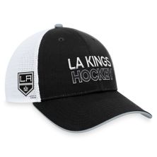 Men's Fanatics Branded  Black Los Angeles Kings Authentic Pro Rink Trucker Adjustable Hat Fanatics