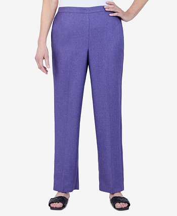 Plus Size Tivoli Gardens Pull-On Proportioned Herringbone Textured Straight Leg Pants Alfred Dunner