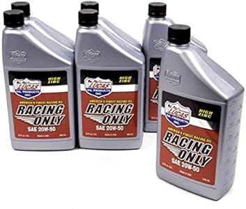 Lucas Oil 10620 Racing Only SAE 20W-50 Engine Oil - 1 Quart (Pack of 6) Lucas Oil