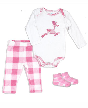 Боди, брюки и носки в клетку Buffalo для мальчиков и девочек, комплект из 3 предметов Baby Mode