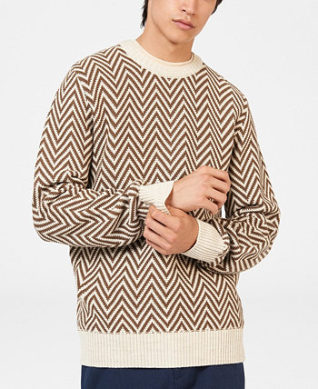 Мужской жаккардовый свитер с круглым вырезом Ben Sherman